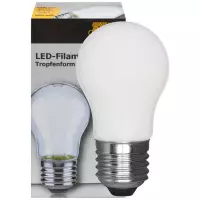LED lamp 4W 446 lumen 2700K E27 druppel mat niet dimbaar levensduur 20.000 uur hoog rendement