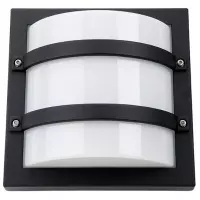 SG Largo LED Wandlamp E27 fitting vierkant mat zwart IP65 IK10 slagvast 614560 kies zelf de lamp