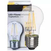 LED filament lamp 2,5W 250 lumen E27 2700K levensduur 20.000 uur niet dimbaar