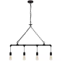 Hanglamp Amarcord 4x E27 gasbuis fitwerk roestbruin industrieel