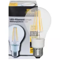 LED filament lamp 12W 1521 lumen E27 2700K