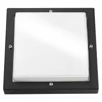 SG Basso LED 19W 1250 lumen 3000K mat zwart IP65 IK10 614194 voor wand of plafond