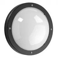 SG Primo LED plafondlamp E27 mat zwart rond IP65 IK10 614570