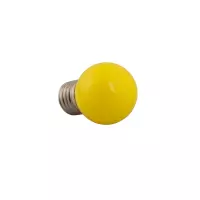 LED lamp geel feestverlichting P45 1W PVC bol E27 fitting geheel jaar door buiten te gebruiken