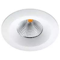 SG LED inbouwspot 7W 2700K 610 lumen mat wit dimbaar IP65 904221 slechts 35mm hoog ook voor badkamer