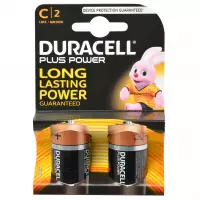 Duracell batterijen plus power MN1400 LR14 2 stuks 1.5V