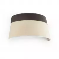 Sac wandlamp bruin/beige metaal met textiel 2 fittingen E14 Faro Spaans Design