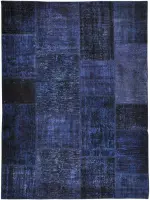 Blauw vloerkleed - 250x300 cm  -  Symmetrisch patroon - Modern