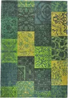 Groen Multicolor vloerkleed - 200x290 cm  -  Symmetrisch patroon - Modern