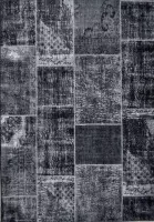 Antraciet Zwart vloerkleed - 190x290 cm  -  Symmetrisch patroon - Modern