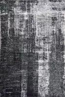 Zwart vloerkleed - 160x230 cm  -  A-symmetrisch patroon - Modern