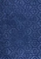 Blauw vloerkleed - 190x290 cm  -  Symmetrisch patroon - Modern
