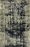 Geel Zwart vloerkleed - 200x300 cm  -  A-symmetrisch patroon - Industrieel