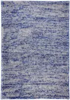 Blauw vloerkleed - 160x230 cm  -  A-symmetrisch patroon - Landelijk