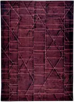 Zwart vloerkleed - 170x240 cm  -  Symmetrisch patroon - Industrieel