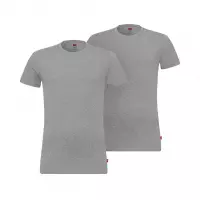 Levi's - T-shirt Ronde Hals Grijs 2Pack - S - Modern-fit