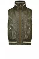 Like Flo Meisjes Vegan Leather Biker Bodywarmer