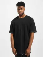 Urban Classics Heren Tshirt -2XL- Heavy Oversized Contrast Stitch Zwart/Geel