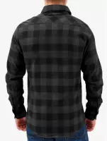Urban Classics Overhemd -3XL- Checked Flanell Zwart/Grijs