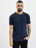 Urban Classics Heren Tshirt -S- Raglan Contrast Blauw