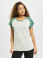 Urban Classics Dames Tshirt -2XL- Contrast Raglan Grijs