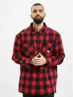 Southpole Overhemd -2XL- Check Flannel Rood/Zwart