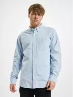 Urban Classics Overhemd -5XL- Basic Oxford Blauw/Wit