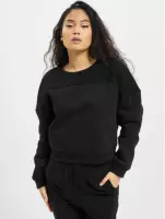 Urban Classics Sweater/trui -2XL- Short Oversized Lace Inset Zwart