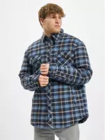 Urban Classics / Zomerjas Plaid Quilted in blauw