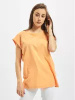 Urban Classics Dames Tshirt -3XL- Extended shoulder Oranje