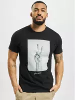 Mister Tee Heren Tshirt -L- Peace Sign Zwart