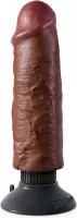 Vibrating Cock - 6 Inch - Brown