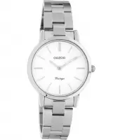 OOZOO Vintage series - Zilveren horloge met zilveren roestvrijstalen armband - C20110 - Ø30