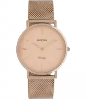OOZOO Vintage series - Rose gold watch with rose gold metal mesh bracelet - C9922