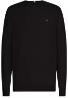 Tommy Hilfiger Pima Cotton Cashmere - O-hals heren trui katoen met kasjmier - zwart (Black) -  Maat: XL
