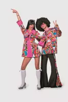 Wilbers & Wilbers - Jaren 80 & 90 Kostuum - Roze Hippie Disco Popart Mellow - Man - roze - Maat 50 - Carnavalskleding - Verkleedkleding