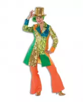 Wilbers & Wilbers - Dans & Entertainment Kostuum - Krankzinnig Drukke Showmantel Theater - multicolor - Maat 36 - Carnavalskleding - Verkleedkleding