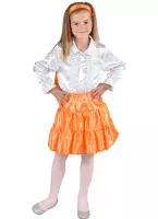 Magic By Freddy's - 100% NL & Oranje Kostuum - Dans En Ballet Rok Selena Oranje Meisje - oranje - Maat 164 - Carnavalskleding - Verkleedkleding