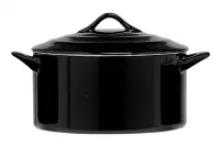 Cosy & Trendy Black Ovenschotel Met Deksel - Rond - 1L - Ø 17 cm x 8 cm