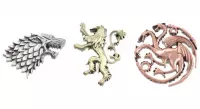 Game of Thrones: Set of 3 House Crest Metallic Pins