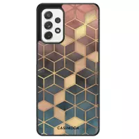 Samsung A72 hoesje - Cubes art | Samsung Galaxy A72 case | Hardcase backcover zwart