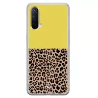 OnePlus Nord CE 5G hoesje siliconen - Luipaard geel | OnePlus Nord CE case | geel | TPU backcover transparant