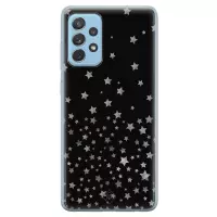 Samsung A52 (5G) hoesje siliconen - Falling stars | Samsung Galaxy A52 (5G) case | zwart | TPU backcover transparant