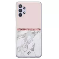 Samsung A32 5G hoesje siliconen - Rose all day | Samsung Galaxy A32 5G case | Roze | TPU backcover transparant