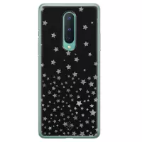 OnePlus 8 hoesje siliconen - Falling stars | OnePlus 8 case | zwart | TPU backcover transparant