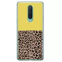 OnePlus 8 hoesje siliconen - Luipaard geel | OnePlus 8 case | geel | TPU backcover transparant