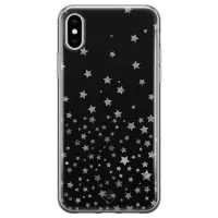 iPhone XS Max hoesje siliconen - Falling stars | Apple iPhone Xs Max case | TPU backcover transparant