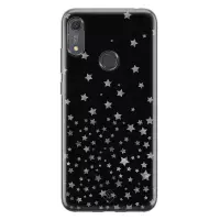 Huawei Y6 (2019) hoesje siliconen - Falling stars | Huawei Y6 (2019) case | zwart | TPU backcover transparant
