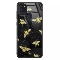 Samsung Galaxy A21s glazen hardcase - Bee yourself