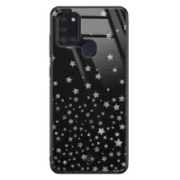 Samsung Galaxy A21s glazen hardcase - Falling stars